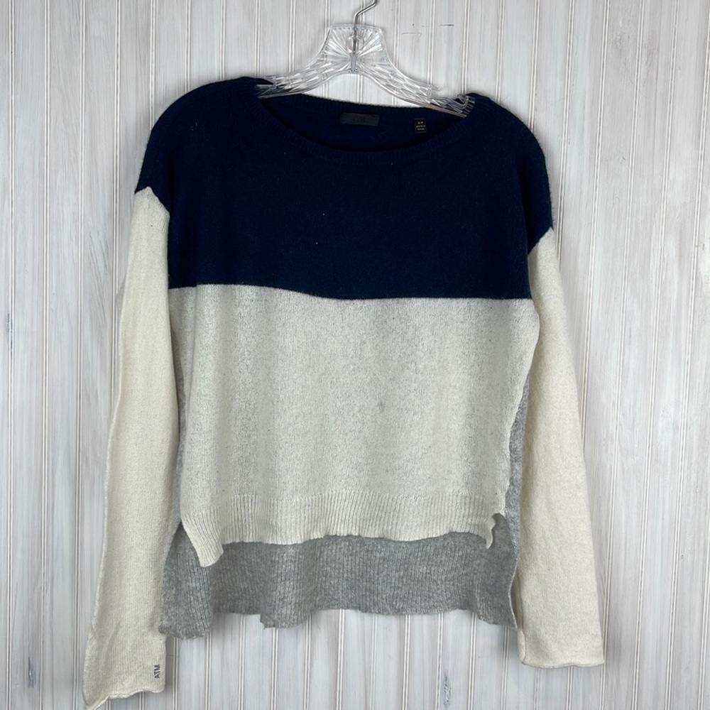 - ATM CASHMERE COLOR BLOCK SWEATER